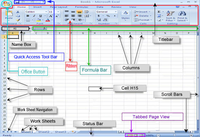 microsoft excel 2007 parts