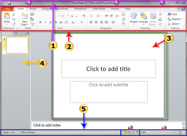 Lesson 1: Introduction to "PowerPoint" 2010 (1) - Swotster