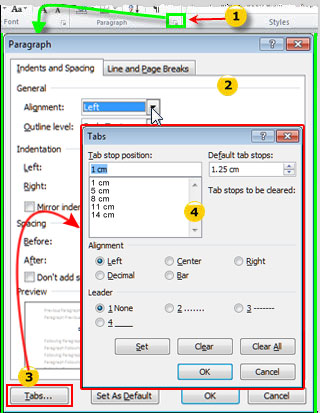 set tabs in word 10 set tabs in word 10