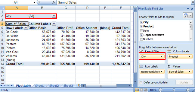 Lesson 56: Pivot Table Filters - Swotster