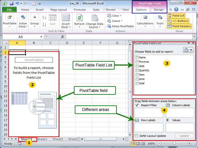 Lesson 54: "Pivot Tables" (1) - Swotster