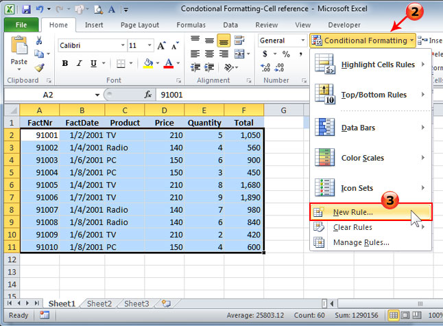 Conditional Formatting Cell Reference