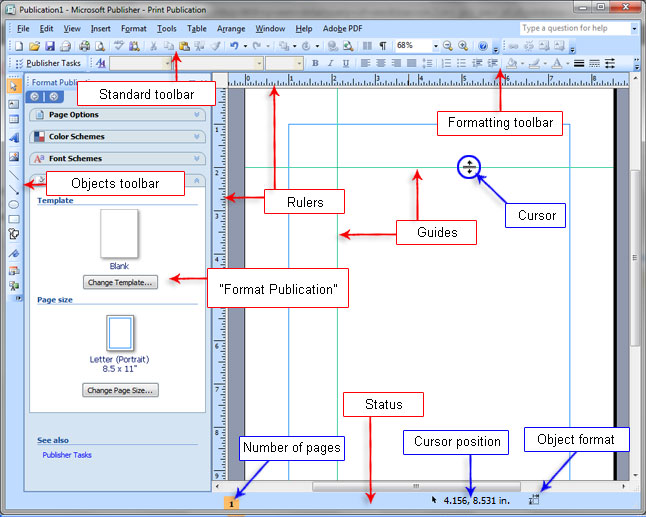Parts Of Microsoft Publisher